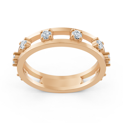 Birgie Diamantring Rosegold 14K mit 8 Brillanten