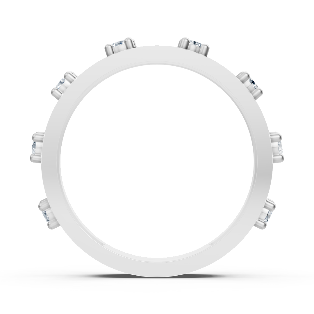 Birgie diamond ring white gold 14K with 8 diamonds