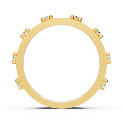 Birgie diamond ring yellow gold 14K with 8 diamonds