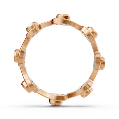 Birgie diamond ring 14K rose gold – round cut with bezel setting