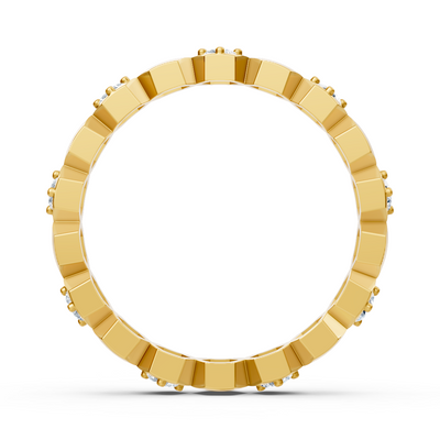 Birgie diamond ring 14K yellow gold – hexagon design