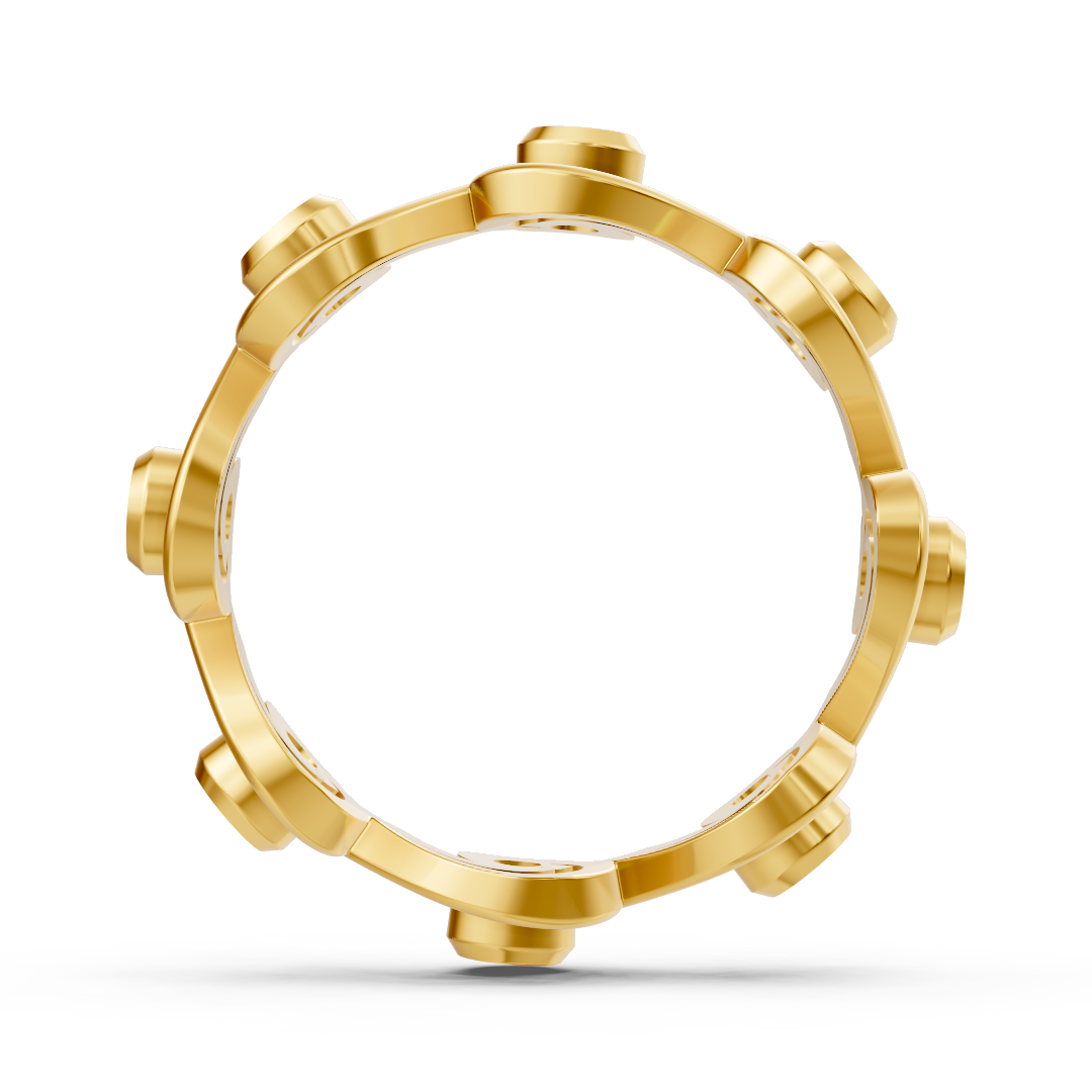 Birgie diamond ring 14K yellow gold – round cut with bezel setting