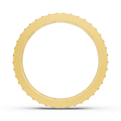 Exclusive diamond ring in 14K yellow gold with round diamonds