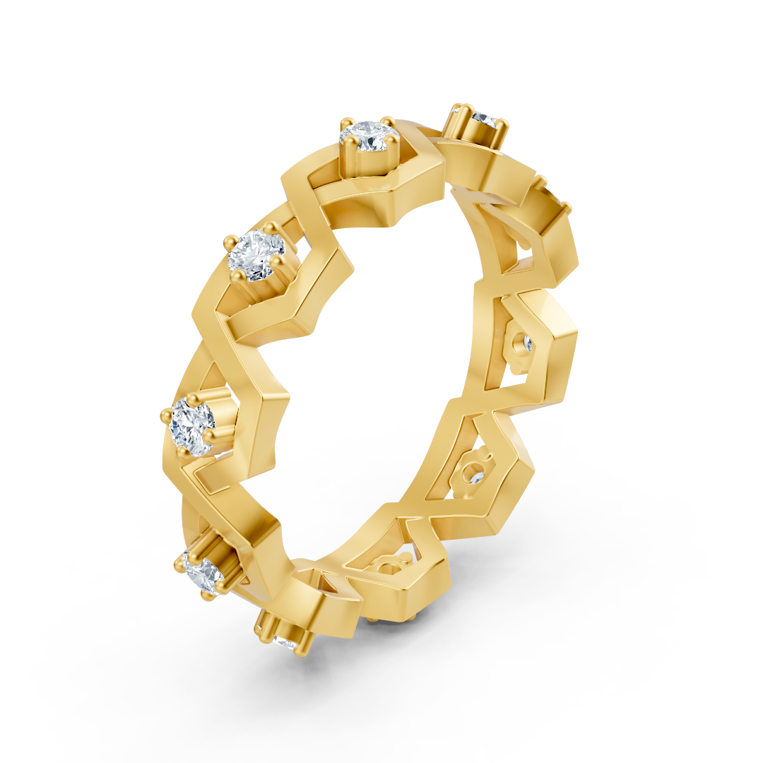 Exklusiver Diamantring aus 14K Gelbgold – Prong-Fassung, 0,35 Karat