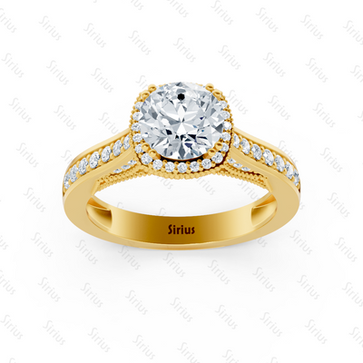 Solitaire diamond ring yellow gold