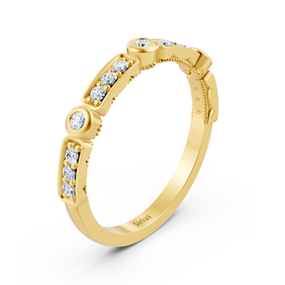 Diamant- und Rubinring Weißgold