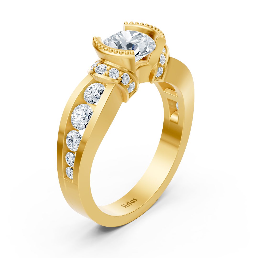 Diamantring Gelbgold