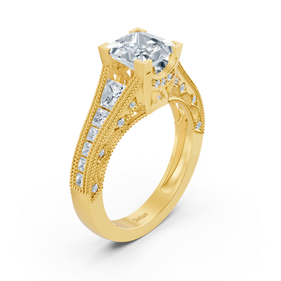 Vintage Inspiriert Diamantring Gelbgold