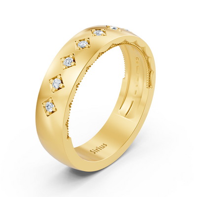 Eleganter Diamantring aus Gelbgold | 14K | 0,11 ct