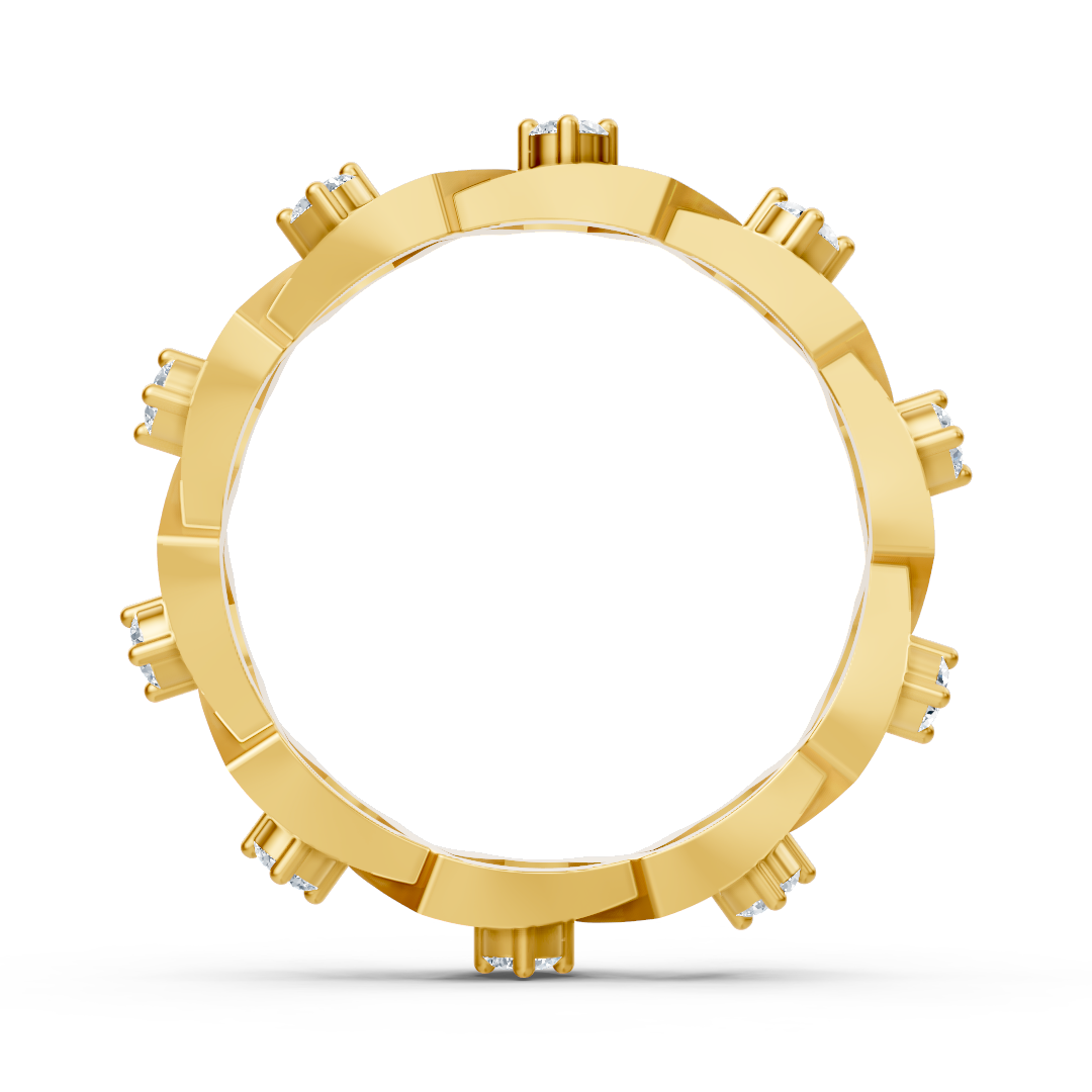 Exklusiver Diamantring aus 14K Gelbgold – Prong-Fassung, 0,35 Karat