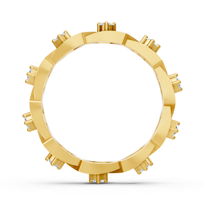 Exklusiver Diamantring aus 14K Gelbgold – Prong-Fassung, 0,35 Karat