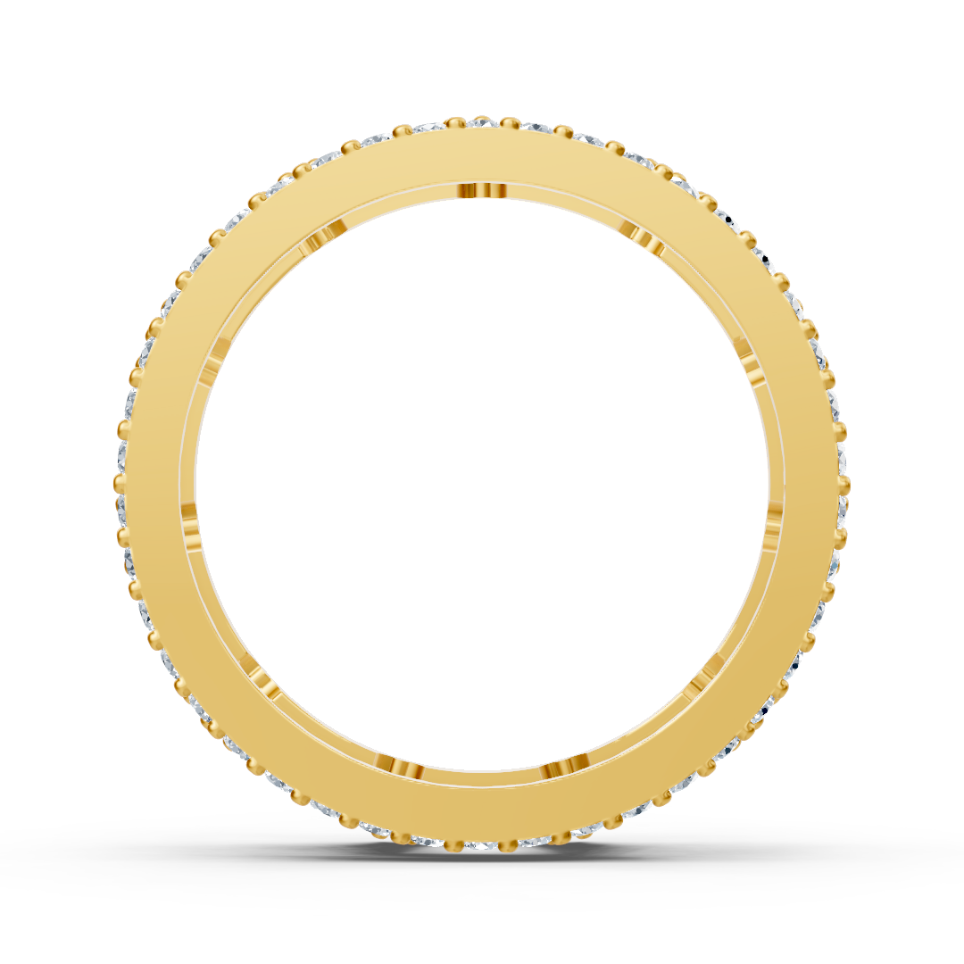 Exquisite eternity ring with diamonds in yellow gold