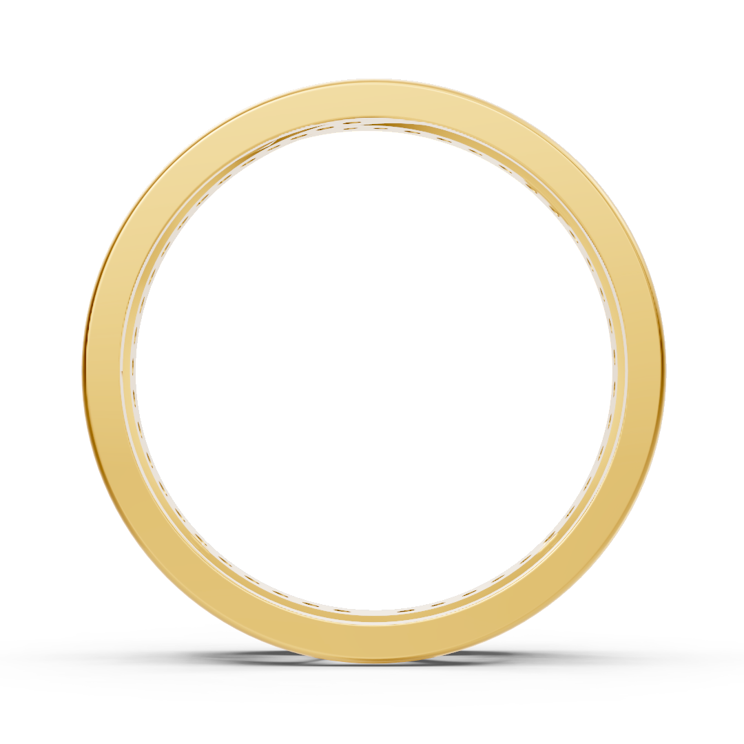 Gelbgoldener Diamantring mit filigranem Wellenmuster