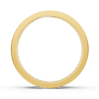 Gelbgoldener Diamantring mit filigranem Wellenmuster