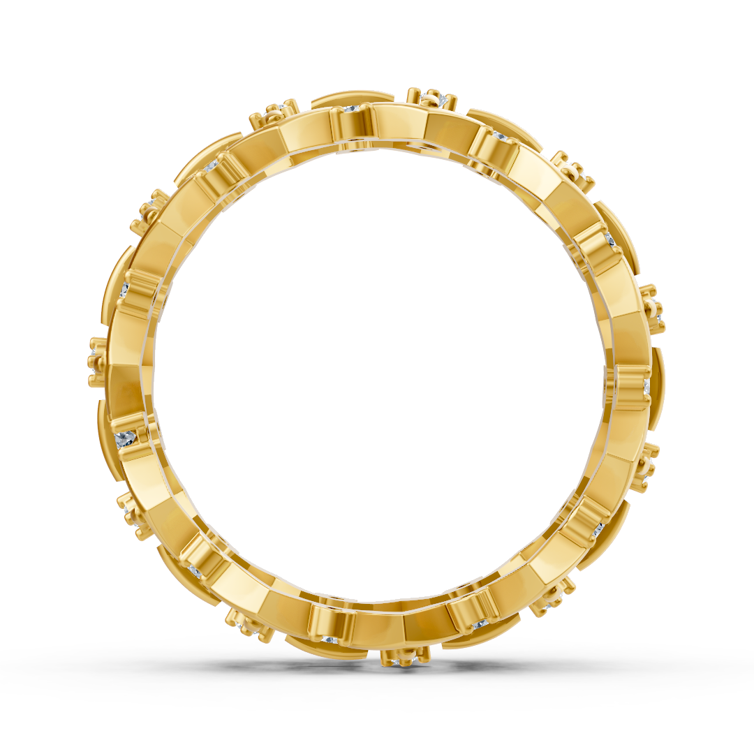Birgie Gelbgold Diamantring  – Filigranes Design mit Runddiamanten