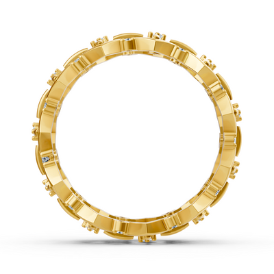 Birgie Gelbgold Diamantring  – Filigranes Design mit Runddiamanten
