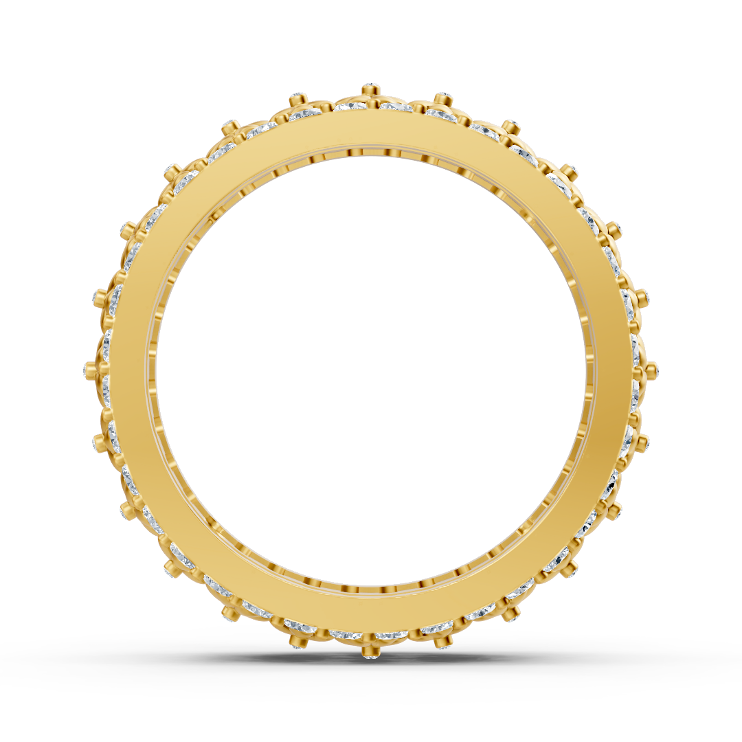 Exquisite flower diamond ring in 14K yellow gold