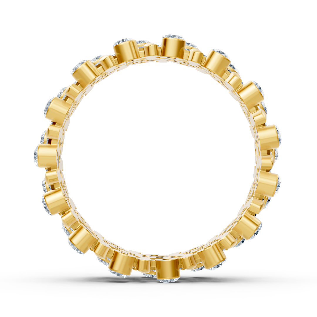 Edler Diamant Rankring - 14K Gelbgold, ca. 0.74 Karat