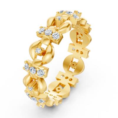 Faszinierender Formenmix Diamantring - 14K Gelbgold, ca. 0.40 Karat