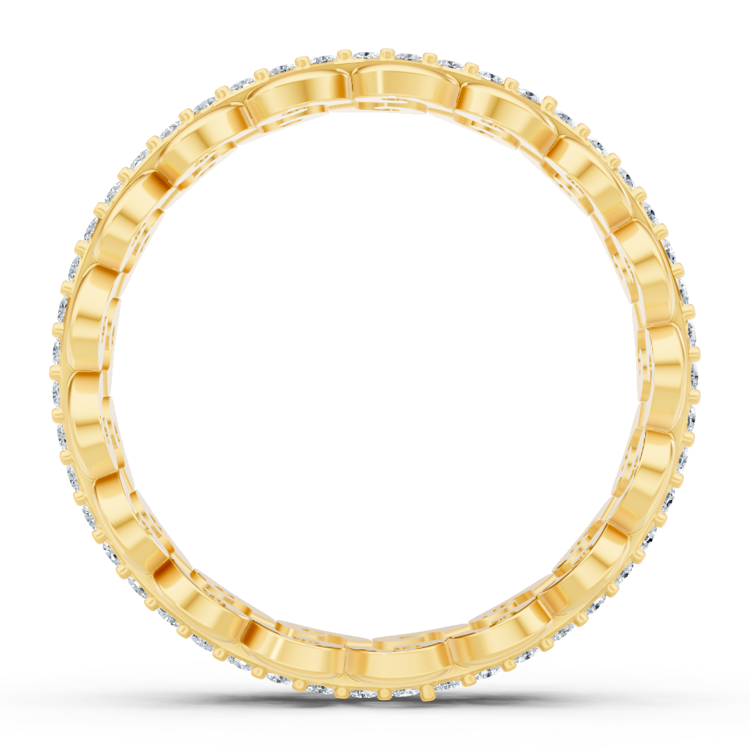 Anmutiger Schneckenmuster Diamantring - 14K Gelbgold, ca. 0.28 Karat
