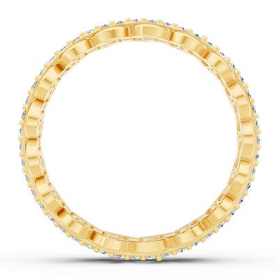 Anmutiger Schneckenmuster Diamantring - 14K Gelbgold, ca. 0.28 Karat
