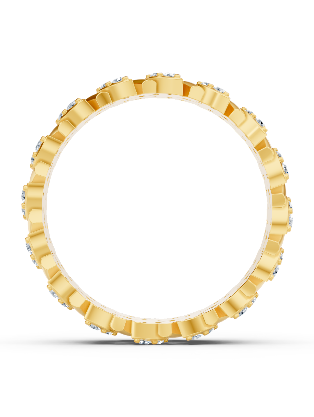 Birgie 14K Gelbgold Eternity Ring mit Diamanten