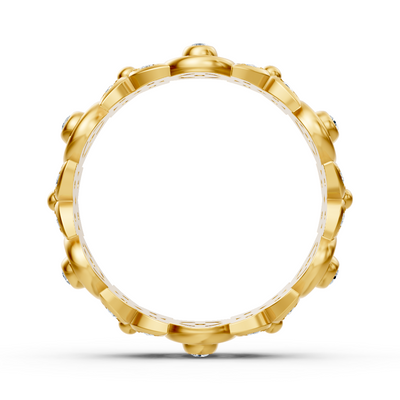 Gelbgoldener Diamantring mit floralem Design