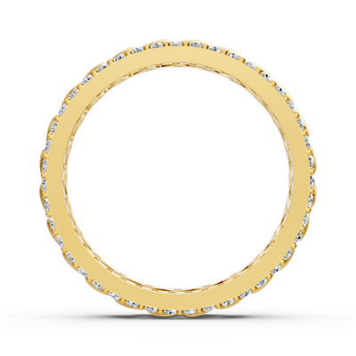 14 Karat Gelbgold Diamant Mehrreihiger Ring - Zarter Blütenkranz für Ihre Hand