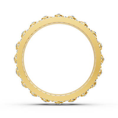 14 Karat Gelbgold Pırlanta Pavé Ring "Glamour"
