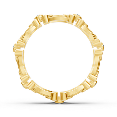 14 Karat Gelbgold Pırlanta Blumen Ring "Zarte Blüte"