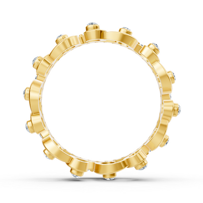 14 Karat Gelbgold Diamant Prinzessinnen Krone Ring "Königliche Grazie"