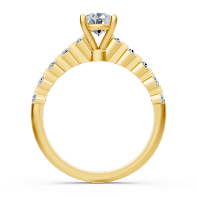 Classic yellow gold solitaire diamond ring