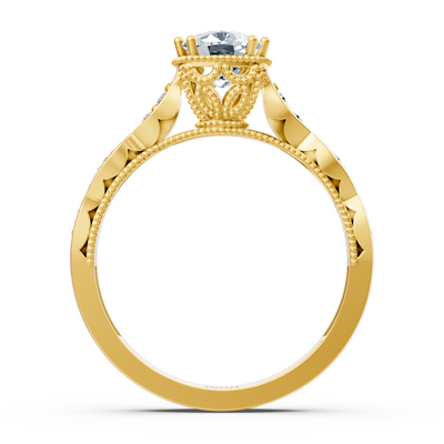 Diamant- und Rubinring Gelbgold