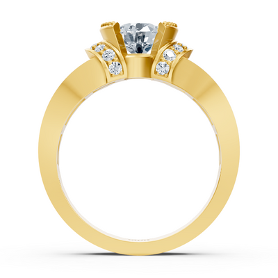Diamantring Gelbgold