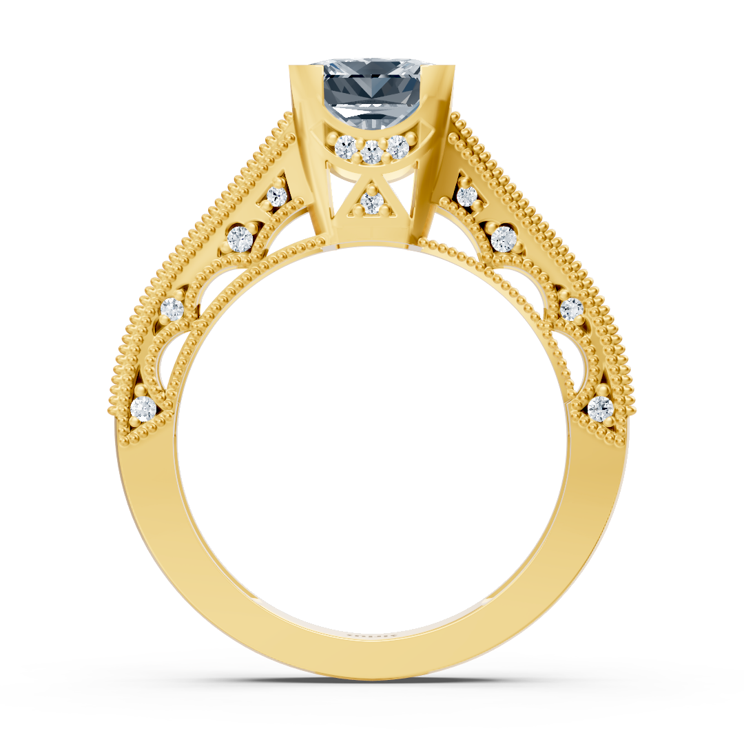 Vintage Inspiriert Diamantring Gelbgold