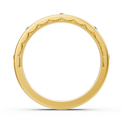 0.09 carat diamond stacking ring in yellow gold