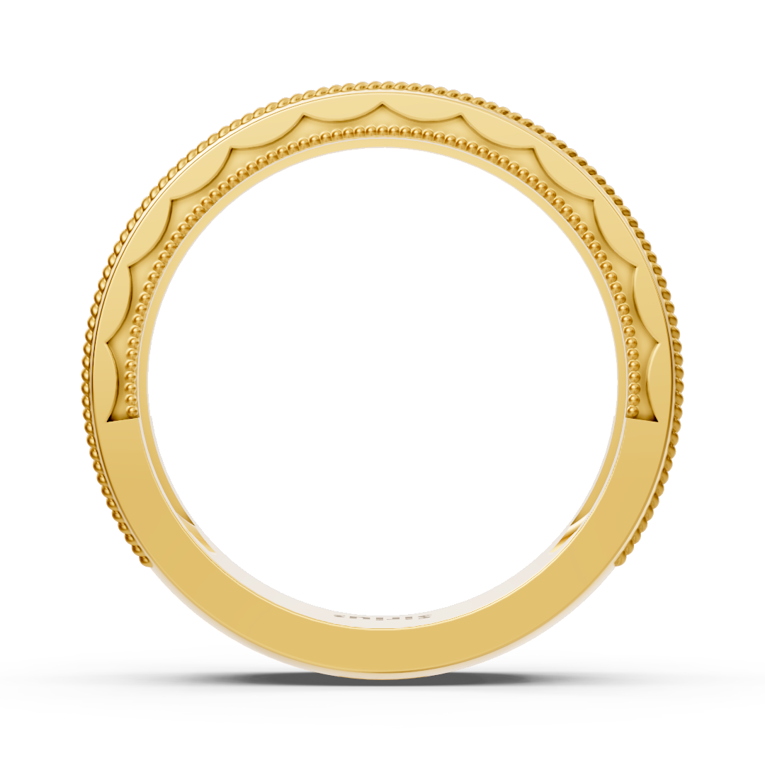 0.05 Karat Diamant Herren Ehering in Gelbgold