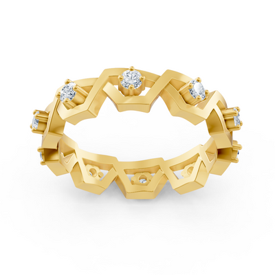 Exklusiver Diamantring aus 14K Gelbgold – Prong-Fassung, 0,35 Karat