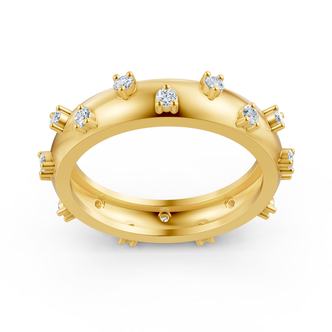 Eleganter Diamantring aus 14K Gelbgold – 0,252 Karat
