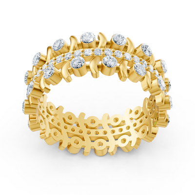 Edler Diamant Rankring - 14K Gelbgold, ca. 0.74 Karat