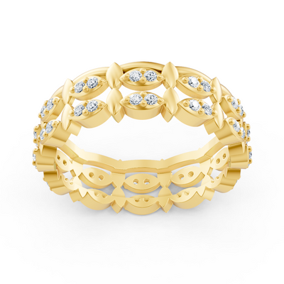 Birgie 14K Gelbgold Diamant Eternity Ring -  Zeitlose Marquise Eleganz