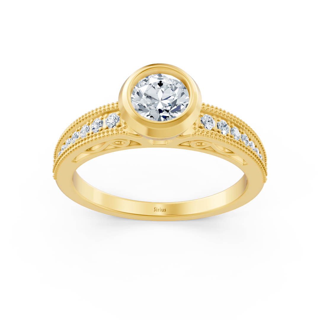 Klassischer Solitär Diamant Verlobungsring aus 14 Karat Gelbgold