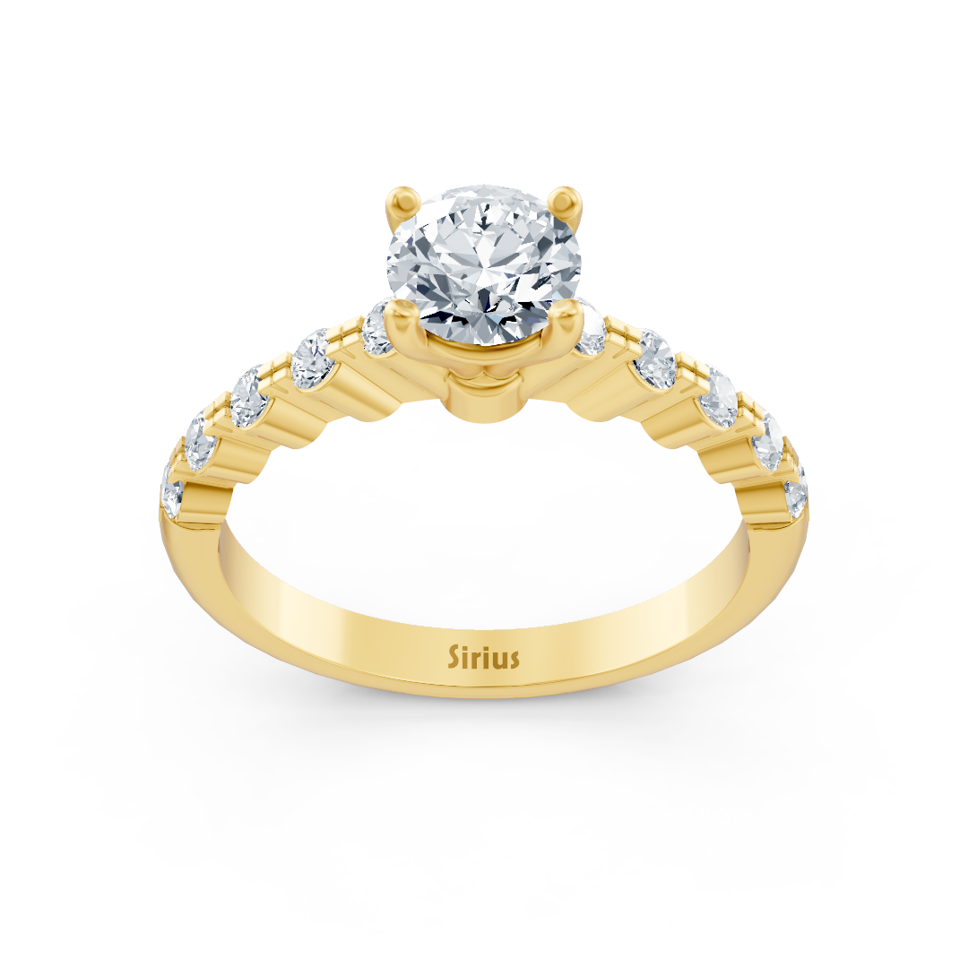 Classic yellow gold solitaire diamond ring