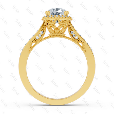 Solitaire diamond ring yellow gold