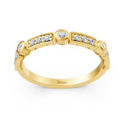 Diamant- und Rubinring Weißgold