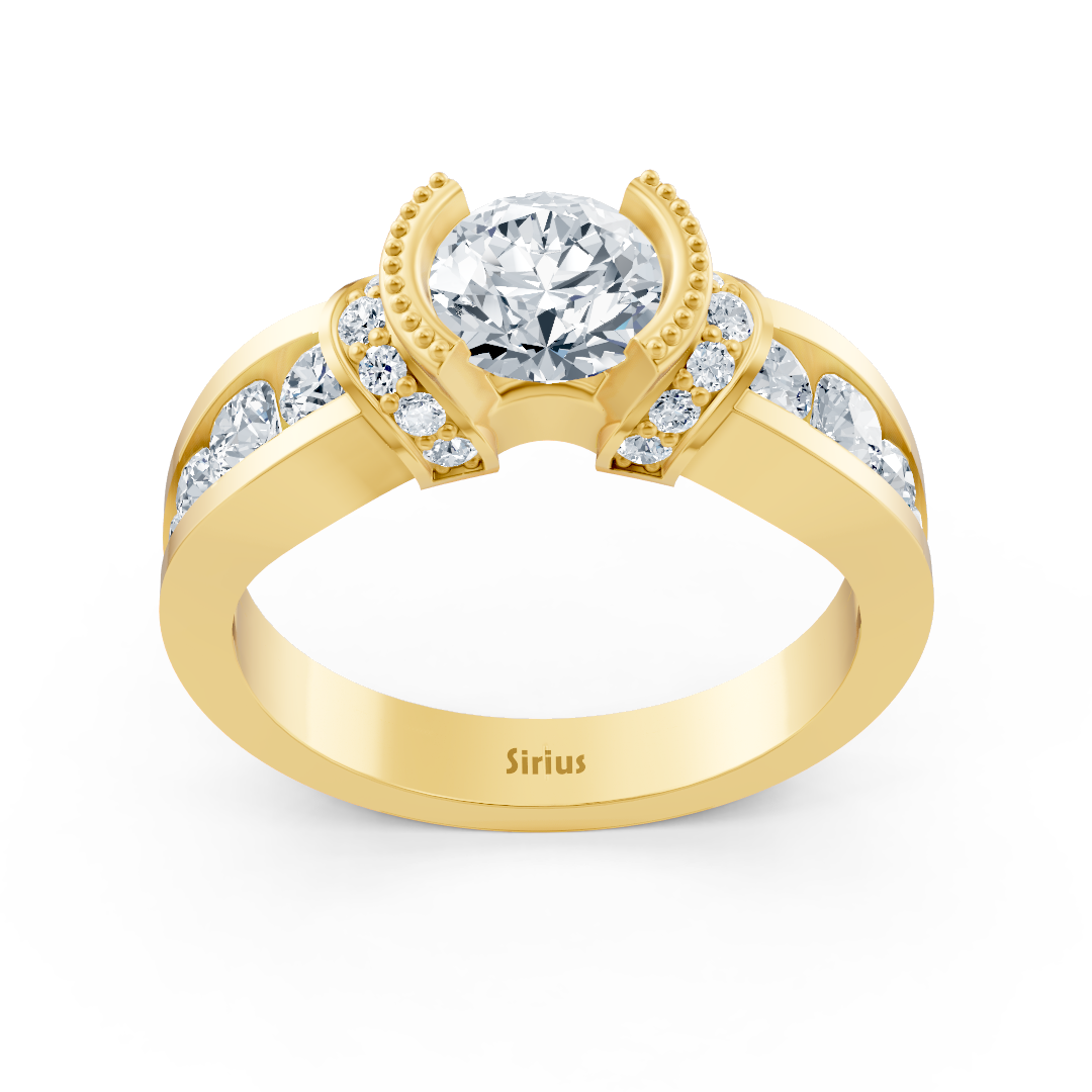 Diamantring Gelbgold