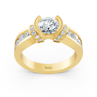 Diamantring Gelbgold