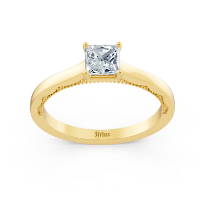 Solitär Diamantring Gelbgold