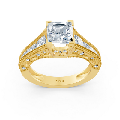Vintage Inspiriert Diamantring Gelbgold