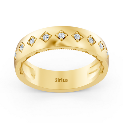 Eleganter Diamantring aus Gelbgold | 14K | 0,11 ct